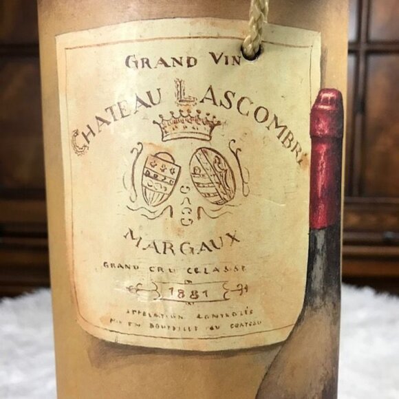 Tri-coastal Design Vintage Wine & Wine Labels Wine Tube w/ Lid & Gift Tag - Picture 5 of 16